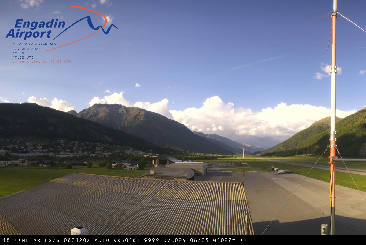 Webcam Samedan Engadin Airport SMV